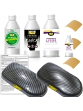 Kit Advanced Cubicatura Carbonio 2 MQ + Attivatore 250ml + Primer Nero 250ml + 3 Carta Abrasiva 400 + Trasparente Lucido 250ml